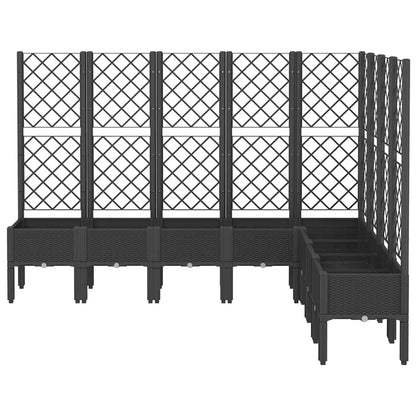 Garden Planter with Trellis Black 200x160x142 cm PP