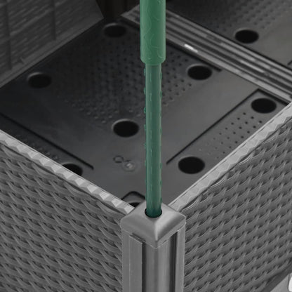 Garden Planter with Trellis Light Grey 120x40x142.5 cm PP