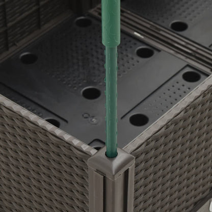 Garden Planter with Trellis Brown 160x40x142.5 cm PP