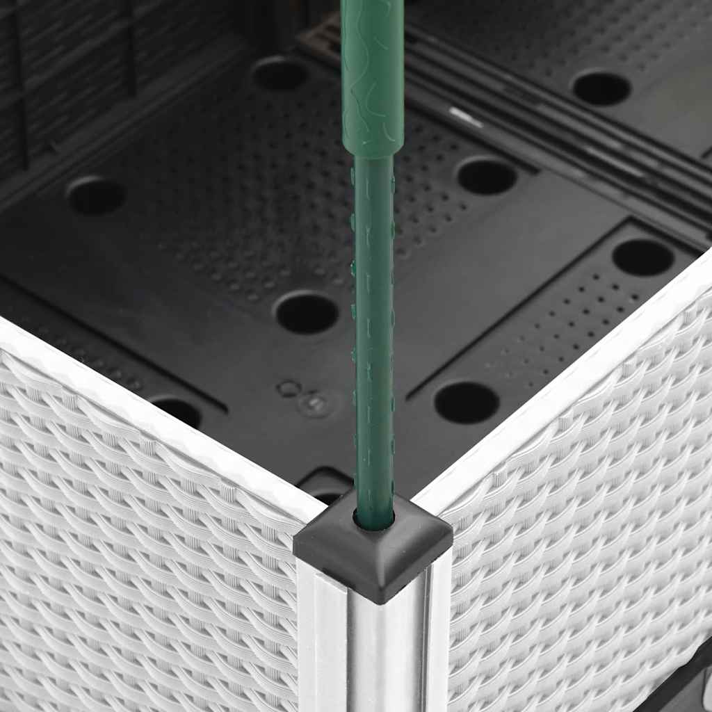 Garden Planter with Trellis White 160x120x142.5 cm PP