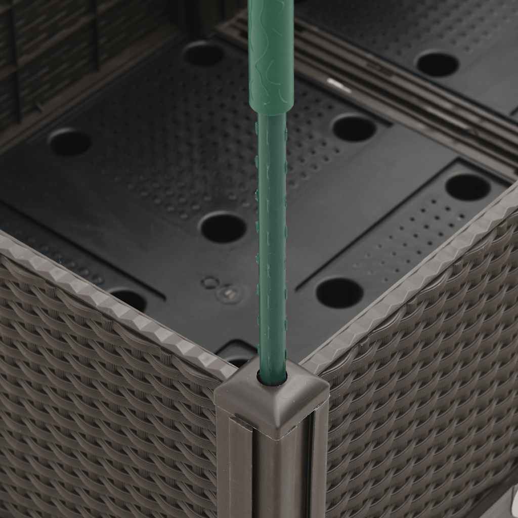 Garden Planter with Trellis Brown 160x120x142.5 cm PP