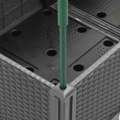 Garden Planter with Trellis Light Grey 200x160x142.5 cm PP