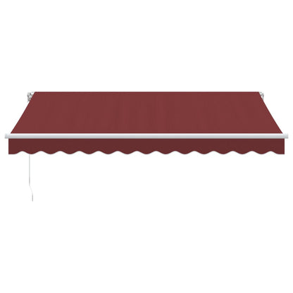 Manual Retractable Awning Burgundy 350x250 cm