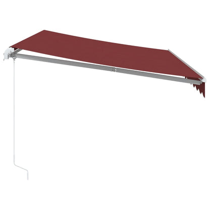 Manual Retractable Awning Burgundy 350x250 cm