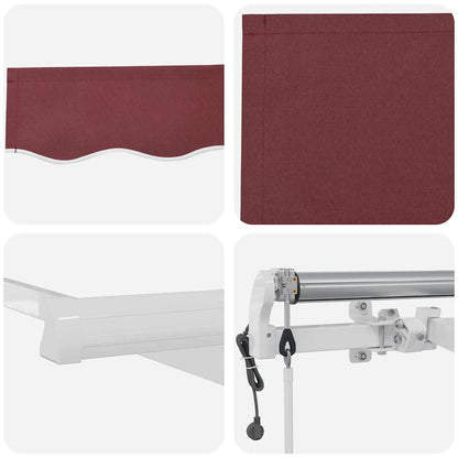 Automatic Retractable Awning Burgundy 400x300 cm