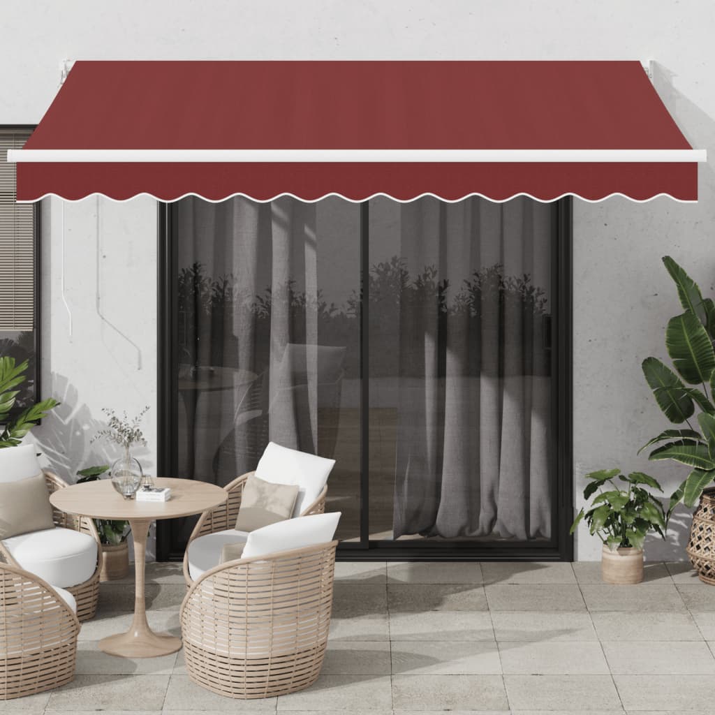 Automatic Retractable Awning Burgundy 350x250 cm