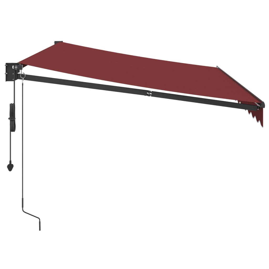 Automatic Retractable Awning Burgundy 350x250 cm