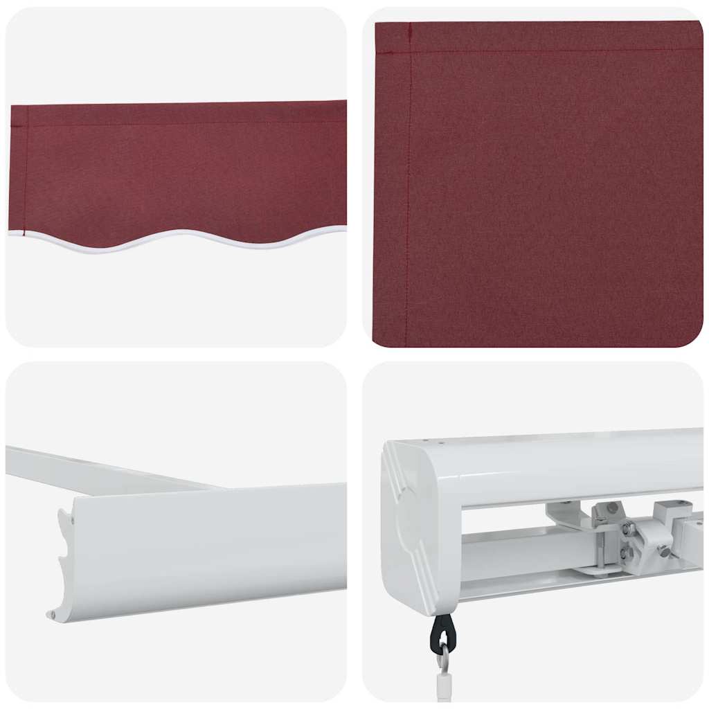 Manual Retractable Awning Burgundy 300x250 cm