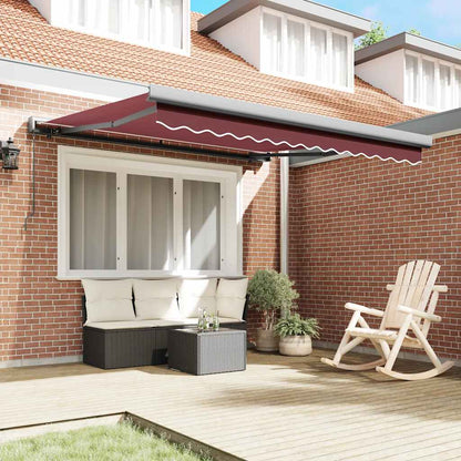 Manual Retractable Awning Burgundy 300x250 cm