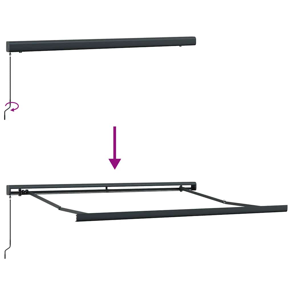 Manual Retractable Awning Burgundy 300x250 cm