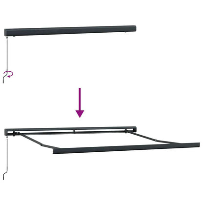 Manual Retractable Awning Burgundy 300x250 cm