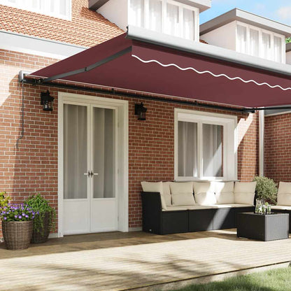 Automatic Retractable Awning Burgundy 300x250 cm