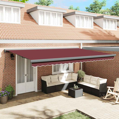 Automatic Retractable Awning Burgundy 300x250 cm