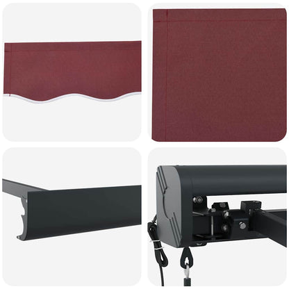 Automatic Retractable Awning Burgundy 400x300 cm