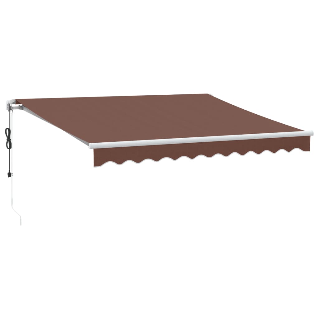 Automatic Retractable Awning Brown 300x250 cm