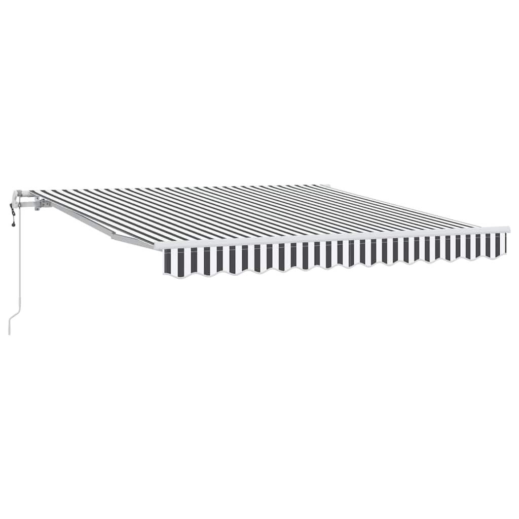 Automatic Retractable Awning Anthracite&White 300x250 cm