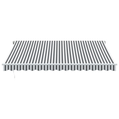 Manual Retractable Awning Anthracite&White 400x350 cm