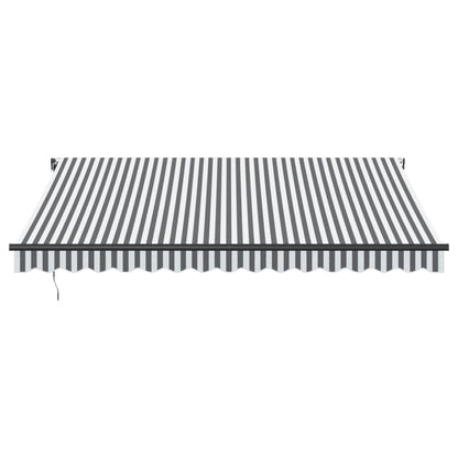 Automatic Retractable Awning Anthracite and White 400x350 cm