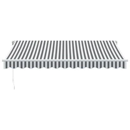 Manual Retractable Awning Anthracite&White 350x250 cm