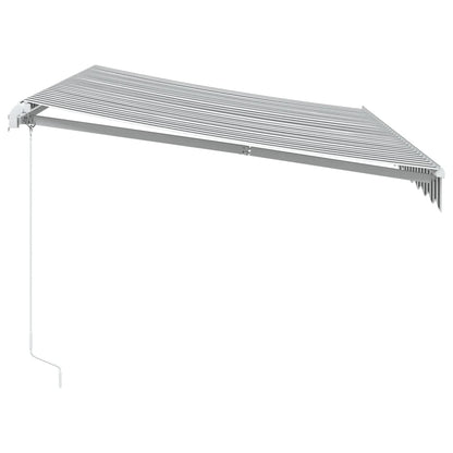 Manual Retractable Awning Anthracite&White 350x250 cm