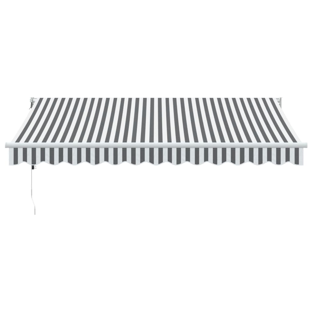Retractable Awning Anthracite and White 3.5x2.5 m Fabric&Aluminium