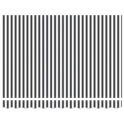 Retractable Awning Anthracite and White 3x2.5 m Fabric&Aluminium