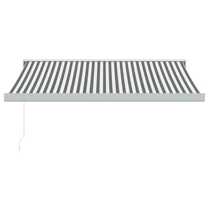 Retractable Awning Anthracite and White 3.5x2.5 m Fabric&Aluminium