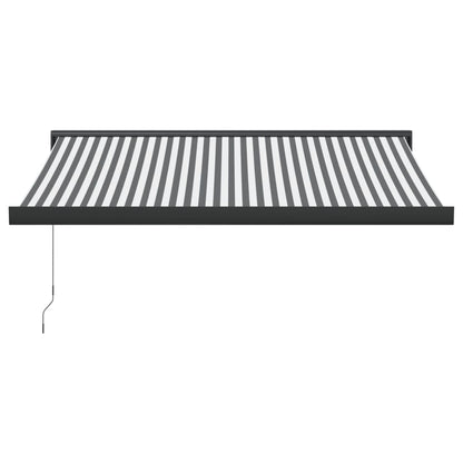 Retractable Awning Anthracite and White 3x2.5 m Fabric&Aluminium