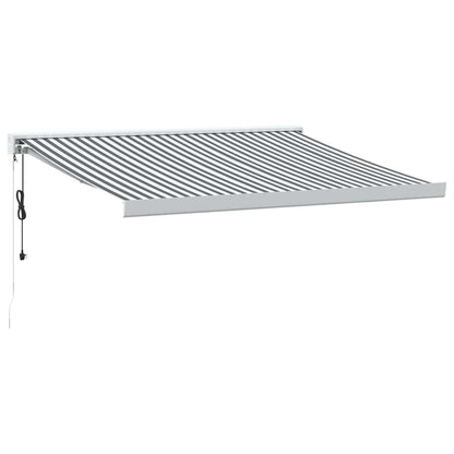 Retractable Awning Anthracite and White 3x2.5 m Fabric&Aluminium