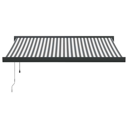 Retractable Awning Anthracite and White 3.5x2.5 m Fabric&Aluminium
