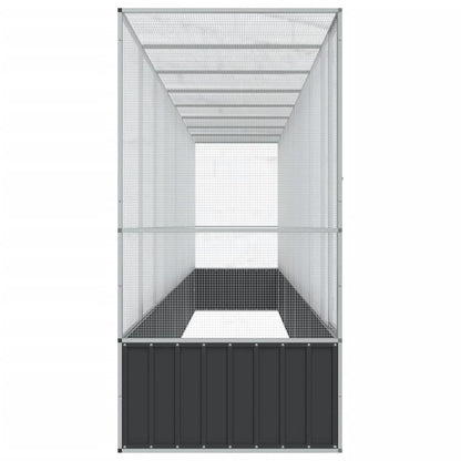 Aviary with Extension Silver 834.5x107x212 cm Steel