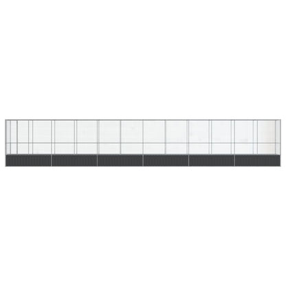 Aviary with Extension Silver 1250.5x107x212 cm Steel