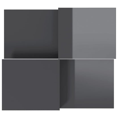 Coffee Tables 2 pcs High Gloss Grey Engineered Wood