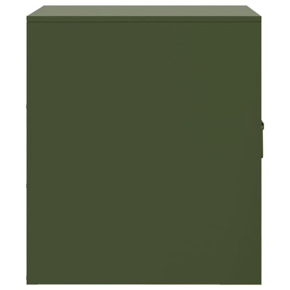 Bedside Cabinet Olive Green 34.5x39x44 cm Steel