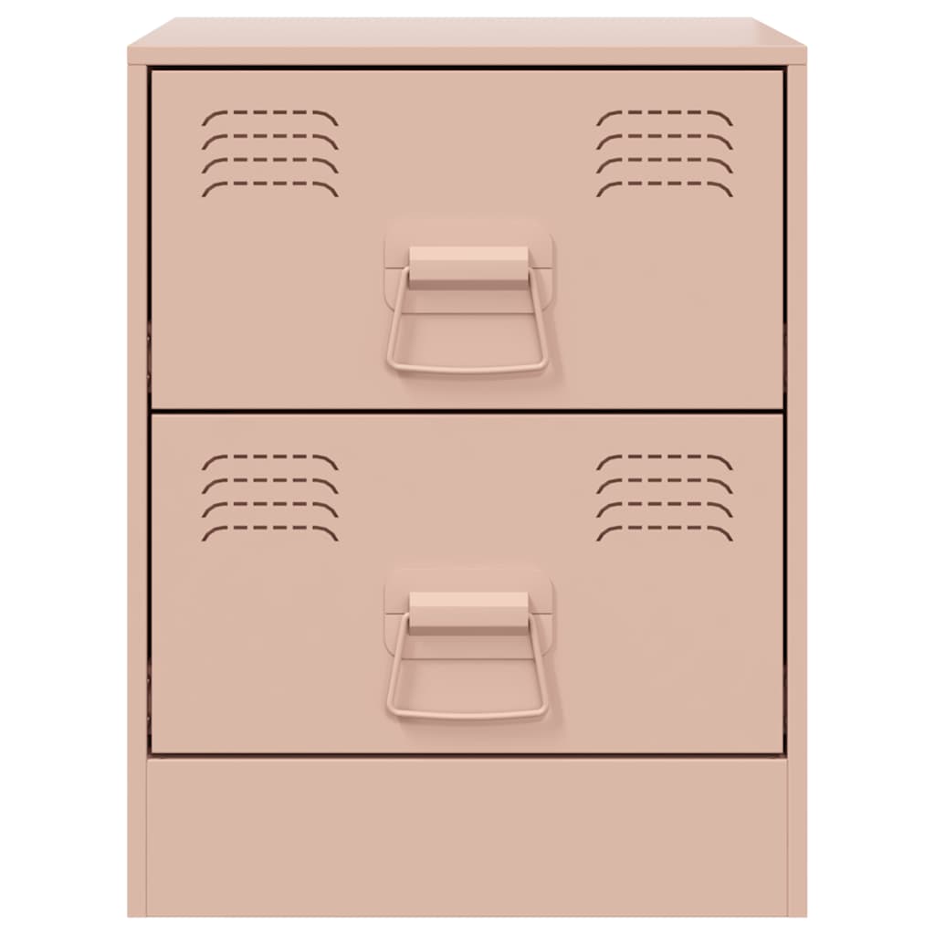 Bedside Cabinet Pink 34.5x39x44 cm Steel