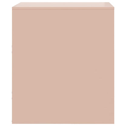 Bedside Cabinets 2 pcs Pink 34.5x39x44 cm Steel