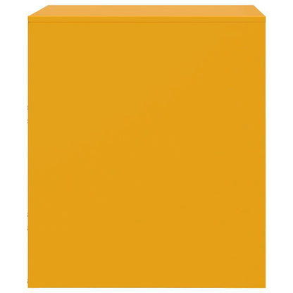 Bedside Cabinet Yellow 34.5x39x44 cm Steel