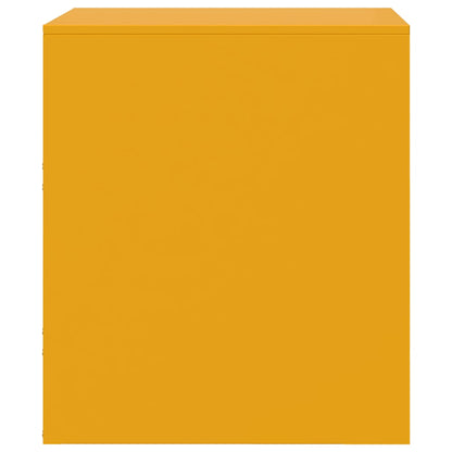 Bedside Cabinets 2 pcs Yellow 34.5x39x44 cm Steel