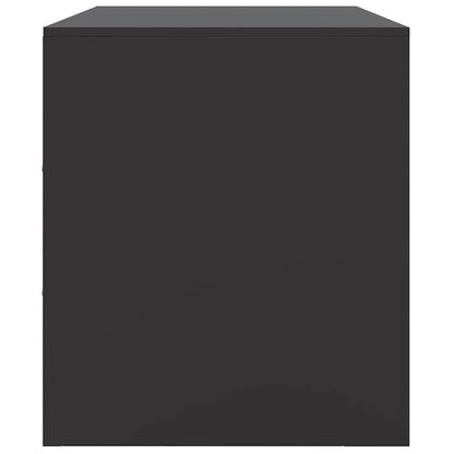 TV Cabinets 2pcs Black 67x39x44 cm Steel