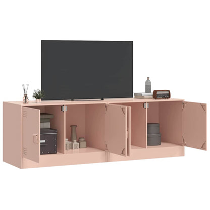 TV Cabinets 2 pcs Pink 67x39x44 cm Steel