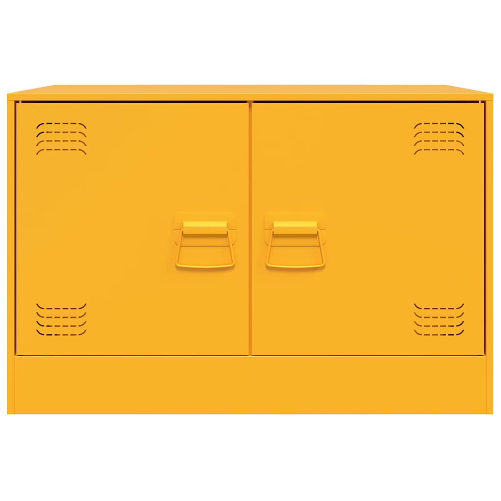 TV Cabinets 2 pcs Mustard Yellow 67x39x44 cm Steel