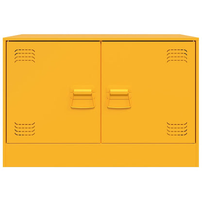 TV Cabinets 2 pcs Mustard Yellow 67x39x44 cm Steel