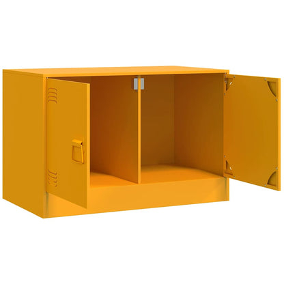 TV Cabinets 2 pcs Mustard Yellow 67x39x44 cm Steel