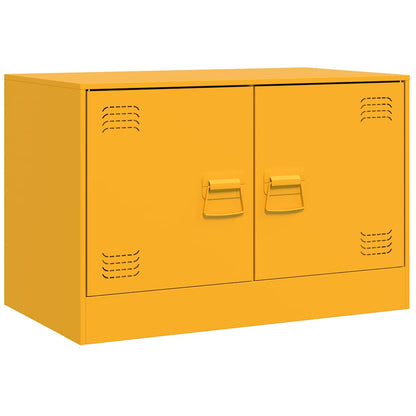 TV Cabinets 2 pcs Mustard Yellow 67x39x44 cm Steel