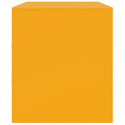 TV Cabinets 2 pcs Mustard Yellow 67x39x44 cm Steel
