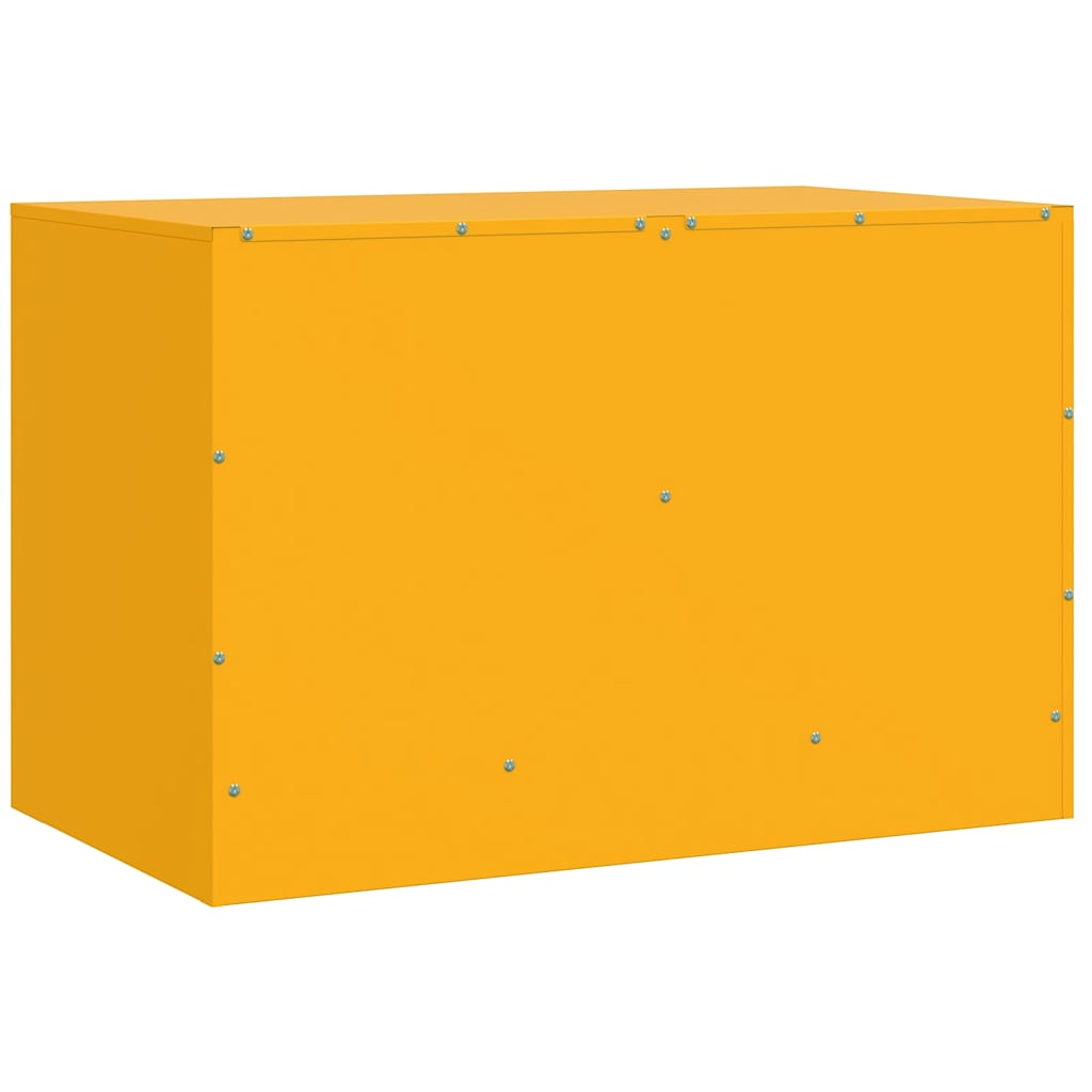 TV Cabinets 2 pcs Mustard Yellow 67x39x44 cm Steel