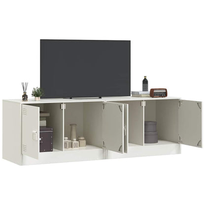 TV Cabinets 2 pcs White 67x39x44 cm Steel
