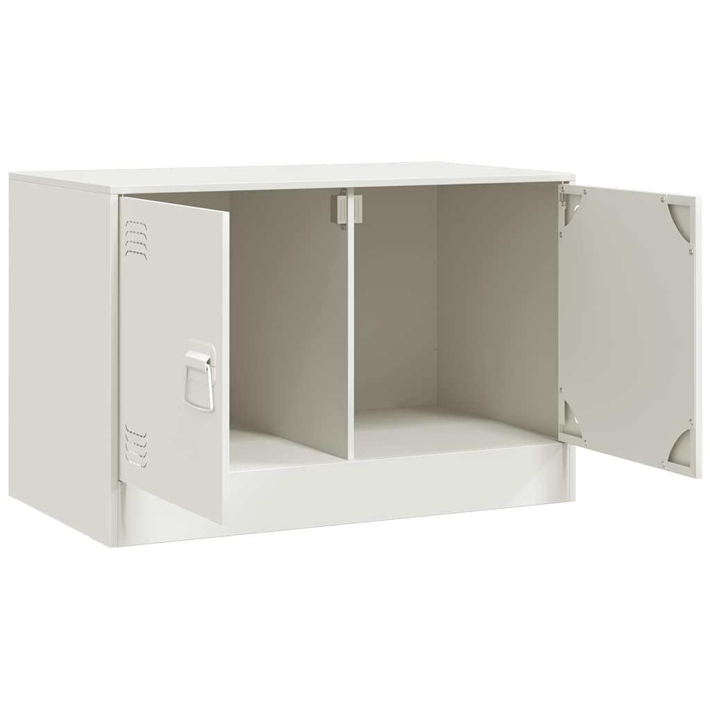 TV Cabinets 2 pcs White 67x39x44 cm Steel