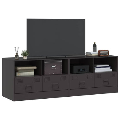 TV Cabinets 2pcs Black 67x39x44 cm Steel