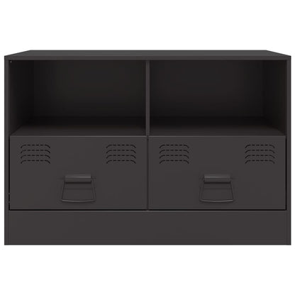 TV Cabinets 2pcs Black 67x39x44 cm Steel